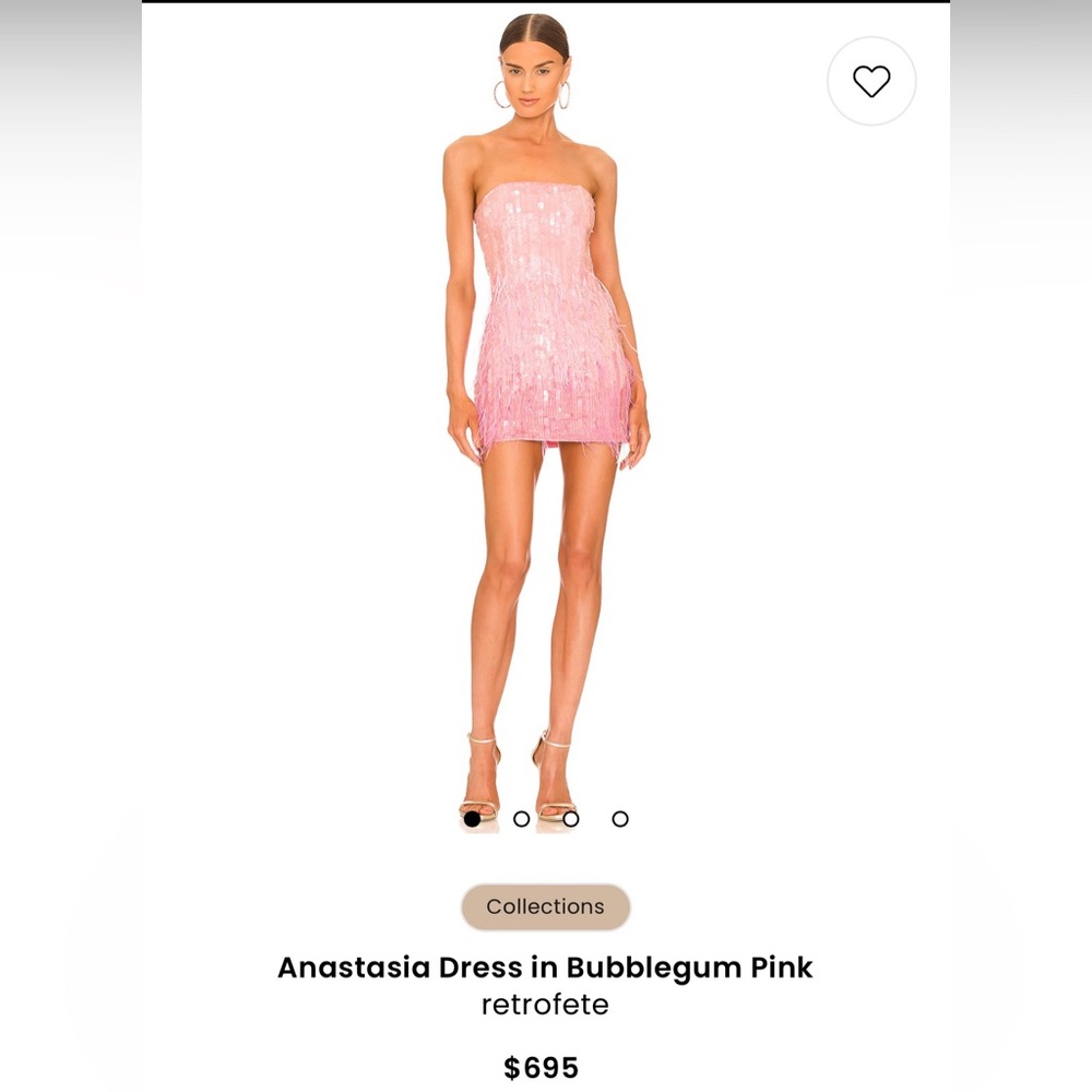 Retrofete Pink Strapless Bodycon Mini Dress- NWT